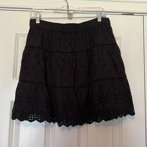 Black ruffle skirt
